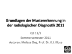 Grundlagen der Mustererkennung in der radiologischen Diagnostik - Entwicklung und Evaluation eines studentischen Lernkurses