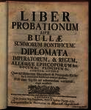 Liber probationum sive bullae summorum pontificum