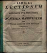 Indices lectionum et publicarum et privatarum quae in Academia Marpurgensi … SS 1812 – WS 1812