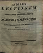 Indices lectionum et publicarum et privatarum quae in Academia Marpurgensi …: SS 1825 – WS 1825