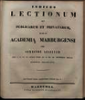 Indices lectionum et publicarum et privatarum quae in Academia Marpurgensi … SS 1850 - WS 1850/51