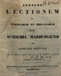 Indices lectionum et publicarum et privatarum quae in Academia Marpurgensi … SS 1853 – WS 1853/54