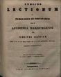 Indices lectionum et publicarum et privatarum quae in Academia Marpurgensi … SS 1859 – WS 1859/60