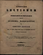 Indices lectionum et publicarum et privatarum quae in Academia Marpurgensi … SS 1863 – WS 1863/64
