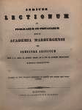Indices lectionum et publicarum et privatarum quae in Academia Marpurgensi … SS 1867 – WS 1867/68