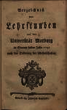 Verzeichnis der Lehrstunden auf der Universität Marburg. SS/WS 1791