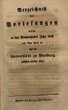 Verzeichnis der Vorlesungen auf der Universität zu Marburg: SS 1816 – WS 1816/17