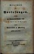 Verzeichnis der Vorlesungen / Philipps-Universität Marburg. SS 1846 – WS 1846/47