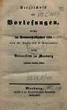 Verzeichnis der Vorlesungen / Philipps-Universität Marburg. SS 1851 – WS 1851/52