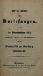 Verzeichnis der Vorlesungen / Philipps-Universität Marburg. SS 1872 – WS 1872/73