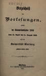 Verzeichnis der Vorlesungen / Philipps-Universität Marburg. SS 1888 – WS 1888/89
