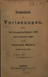 Verzeichnis der Vorlesungen / Philipps-Universität Marburg. SS 1891 – WS 1891/92