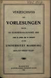 Verzeichnis der Vorlesungen / Philipps-Universität Marburg. SS 1905 – WS 1905/1906