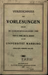 Verzeichnis der Vorlesungen / Philipps-Universität Marburg. SS 1906 – WS 1906/1907