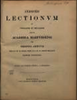 Indices lectionum et publicarum et privatarum quae in Academia Marpurgensi ... habendae proponuntur. SS 1894 - WS 1894/95