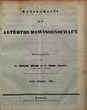 Zeitschrift für die Alterthumswissenschaft. N.S. 8.1850