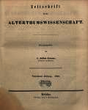 Zeitschrift für die Alterthumswissenschaft. N.S. 14.1856