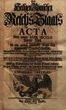Des Heiligen Römischen Reichs Staats Acta. 4. 1719