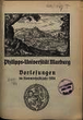Personal- und Vorlesungsverzeichnis / Philipps-Universität Marburg. SS 1934 - WS 1934/35