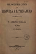 Bibliographia critica de historia e litteratura. 1.1873/75