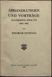 Abhandlungen und Vorträge allgemeinen Inhaltes (1887-1903)