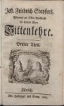 [Sittenlehre] Joh. Friedrich Stapfers Pfarrers zu Ober-Diesbach im Canton Bern Sittenlehre. Bd. 3