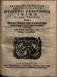 [Investigatio Mysterii Creationis primæ] 1. Exhibens Historiæ Mosaicæ inde à primo Capitis ...