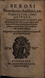 [Antiquitates] Berosi Sacerdotis chaldaici, Antiquitatum Libri Quinque