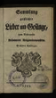Sammlung geistlicher Lieder und Gesänge, zum Gebrauche Reformirter Religionsverwandten (6. Auflage)
