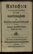 Andachten die auch dem Gesangbuch zum Gottesdienstlichen Gebrauch in den Königlich-Preußischen Landen beygefügt werden können