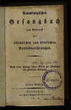 Naumburgisches Gesangbuch zum Gebrauch bei öffentlichen und häuslichen Gottesverehrungen