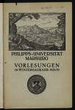Vorlesungen / Philipps-Universität Marburg. Im Winterhalbjahr 1929/30.