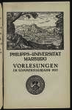 Vorlesungen / Philipps-Universität Marburg. Im Sommerhalbjahr 1933.