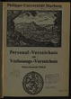 Personal- und Vorlesungsverzeichnis / Philipps-Universität Marburg. WS 1944/45.