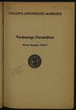 Vorlesungsverzeichnis / Philipps-Universität Marburg. WS 1946/47.
