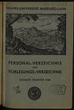 Personal- und Vorlesungsverzeichnis / Philipps-Universität Marburg. SS 1948.