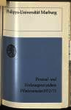 Personal- und Vorlesungsverzeichnis / Philipps-Universität Marburg. WS 1972/73.