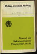 Personal- und Vorlesungsverzeichnis / Philipps-Universität Marburg. WS 1985/86.