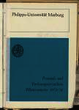Personal- und Vorlesungsverzeichnis / Philipps-Universität Marburg. WS 1973/74.