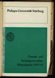 Personal- und Vorlesungsverzeichnis / Philipps-Universität Marburg. WS 1975/76.