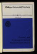 Personal- und Vorlesungsverzeichnis / Philipps-Universität Marburg. WS 1982/83.