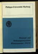 Personal- und Vorlesungsverzeichnis / Philipps-Universität Marburg. WS 1991/92.