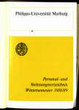 Personal- und Vorlesungsverzeichnis / Philipps-Universität Marburg. WS 1988/89.