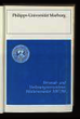 Personal- und Vorlesungsverzeichnis / Philipps-Universität Marburg. WS 1997/98.