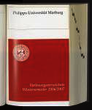Personal- und Vorlesungsverzeichnis / Philipps-Universität Marburg. WS 2006/2007.