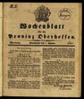 Wochenblatt für die Provinz Oberhessen. (1837)