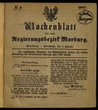 Wochenblatt für den Regierungsbezirk Marburg. (1867)