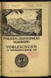 Vorlesungen / Philipps-Universität Marburg. SH 1928