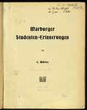 Marburger Studenten-Erinnerungen