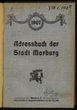 Adressbuch der Stadt Marburg. Jahrgang 1907